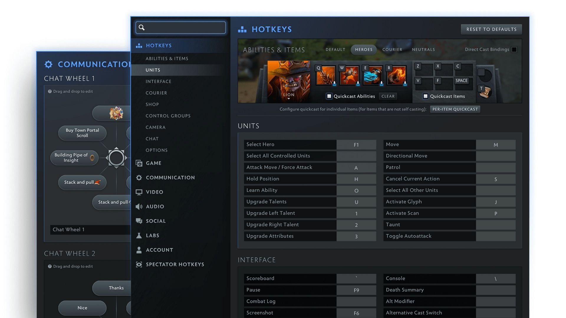 New Settings UI in Dota 2 (Image via Valve)